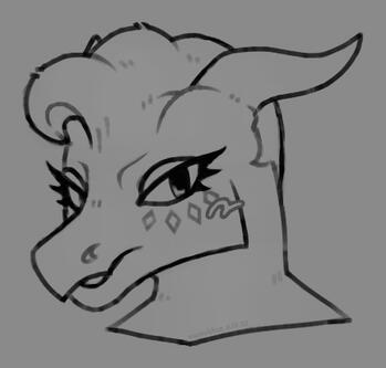 [COMM] headshot / messy lineart credit