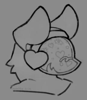 [COMM] headshot / messy lineart credit